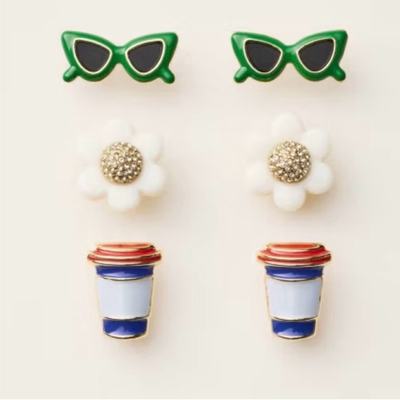 Kate Spade x Target 3 Pair Earrings Set - Picture 1 of 6